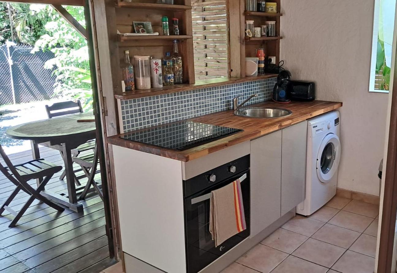 Kaz Creole Aventure Tropicale Insolite, Fibre, Jardin Et Jacuzzi Prives Сен-Франсуа Экстерьер фото